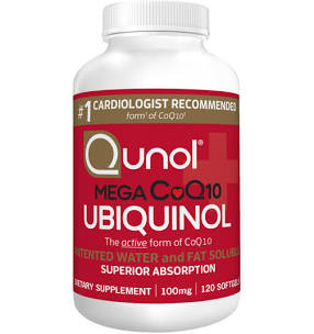 Qunol Mega CoQ10 Ubiquinol 100MG, 120 ct