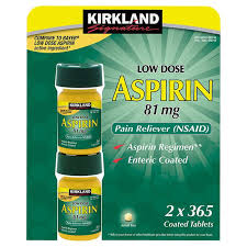 Kirkland Signature Low Dose Aspirin 81MG Tablets, 2 x 365 ct