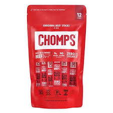 Chomps Original Grass Fed Beef Sticks 12 ct