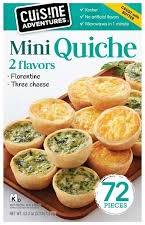 Cuisine Adventures Mini Quiche Florentine 72 ct