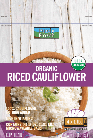 Purely Frozen Organic Riced Cauliflower 4-1 lb