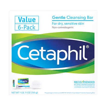 Cetaphil Gentle Cleansing Bar 6 ct