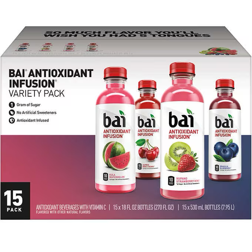 Bai Antioxidant Infusion Coastal Variety Pack 15-18 oz