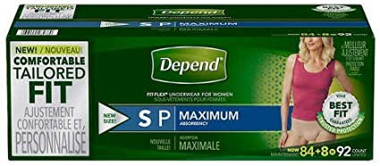 Depend Fit-Flex Underwear Womens Small 92 ct