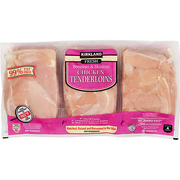 Kirkland Signature Boneless and Skinless Chicken Tenderloins, price per lb