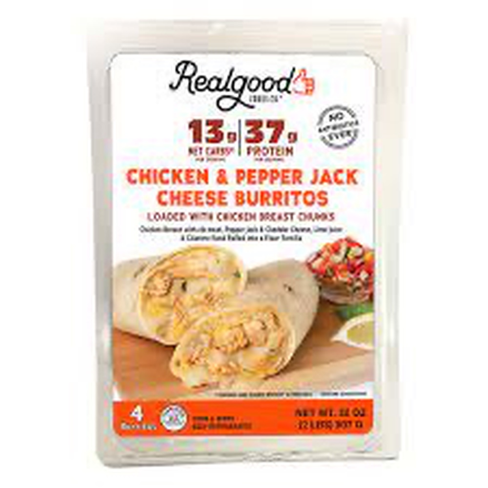 RealGood Foods Chicken & Pepperjack Burritos 4 ct