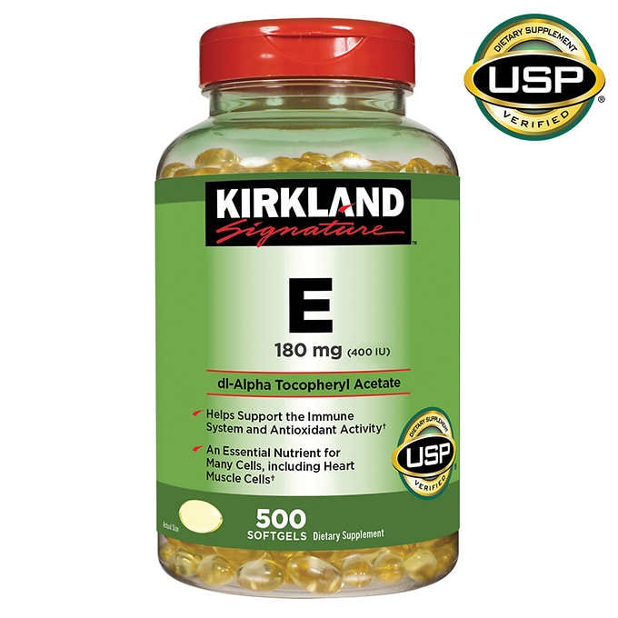 Kirkland Signature Vitamin E 180 mg 500 ct