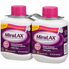 Miralax Powder Laxative 68 doses, 2 x 20.4 oz