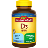 Nature Made Vitamin D3 25MCG Softgels 650 ct