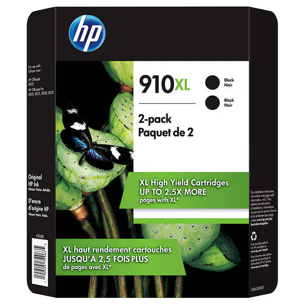 Hewlett-Packard 910XL High Capacity Color Printer Ink Combo Pack 2 ct