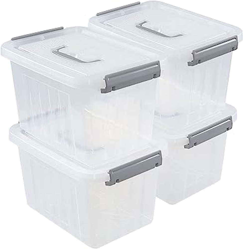 Iris 12.9 Quart Buckle Up Storage Box 4 ct