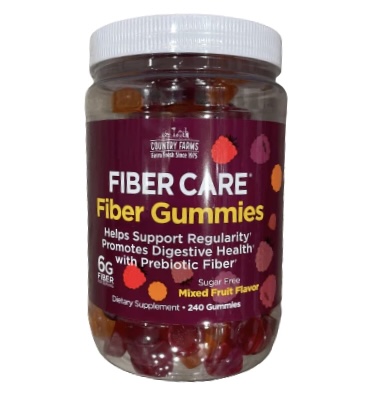 Country Farms Fiber Care Gummies 6 mg Sugar Free 240 ct