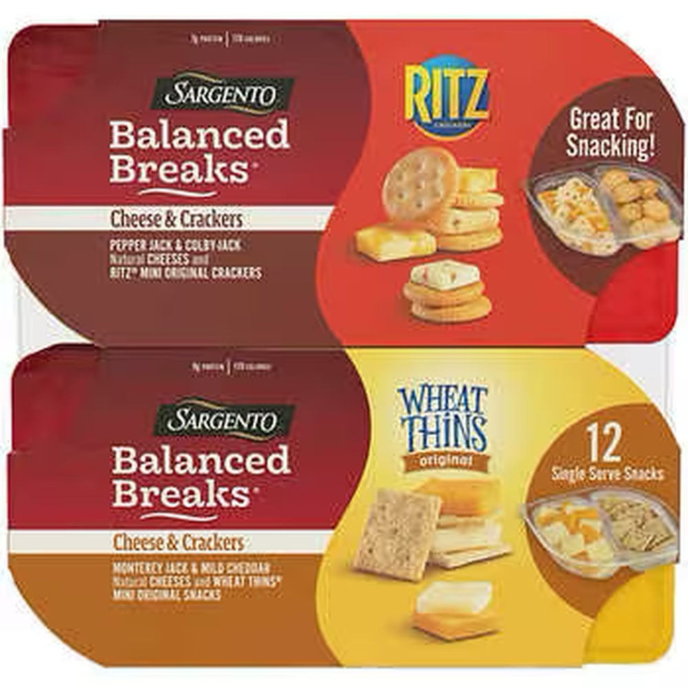 Sargento Balanced Breaks Cheese & Crackers 12-1.5 oz