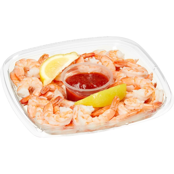 Shrimp Cocktail with Cocktail Sauce and Lemons, según el peso