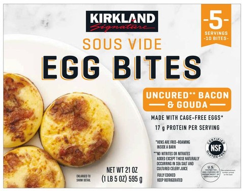 Kirkland Sous Vide Egg Bites Uncured Bacon and Gouda 21 oz 