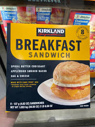 Kirkland Breakfast Sandwich Egg & Cheese Croissant 8 ct 