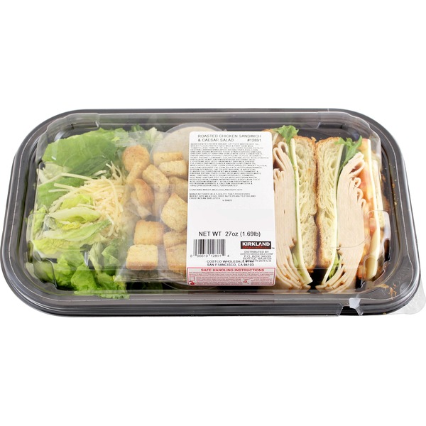 Roasted Chicken Sandwich with Provolone Cheese and Caesar Salad with Croutons, price per lb