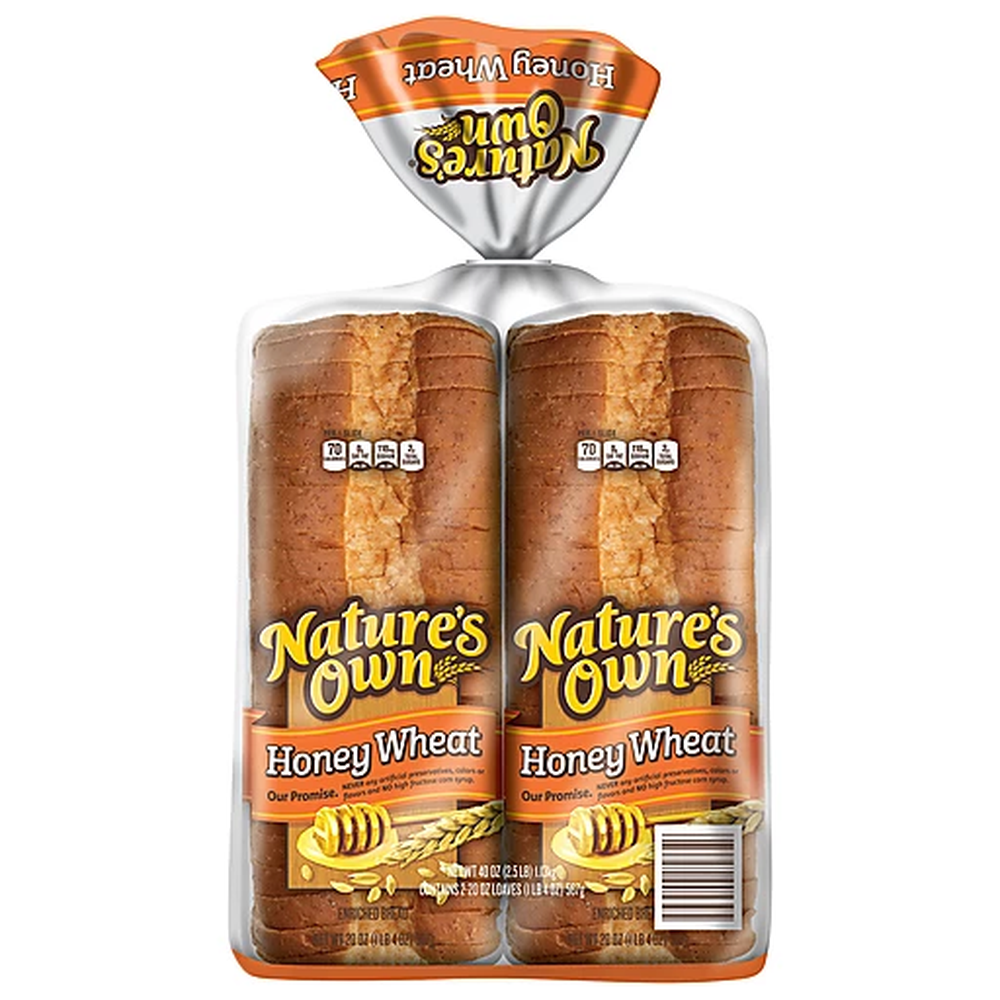 Nature's Own Honey Wheat Bread 2-20 oz