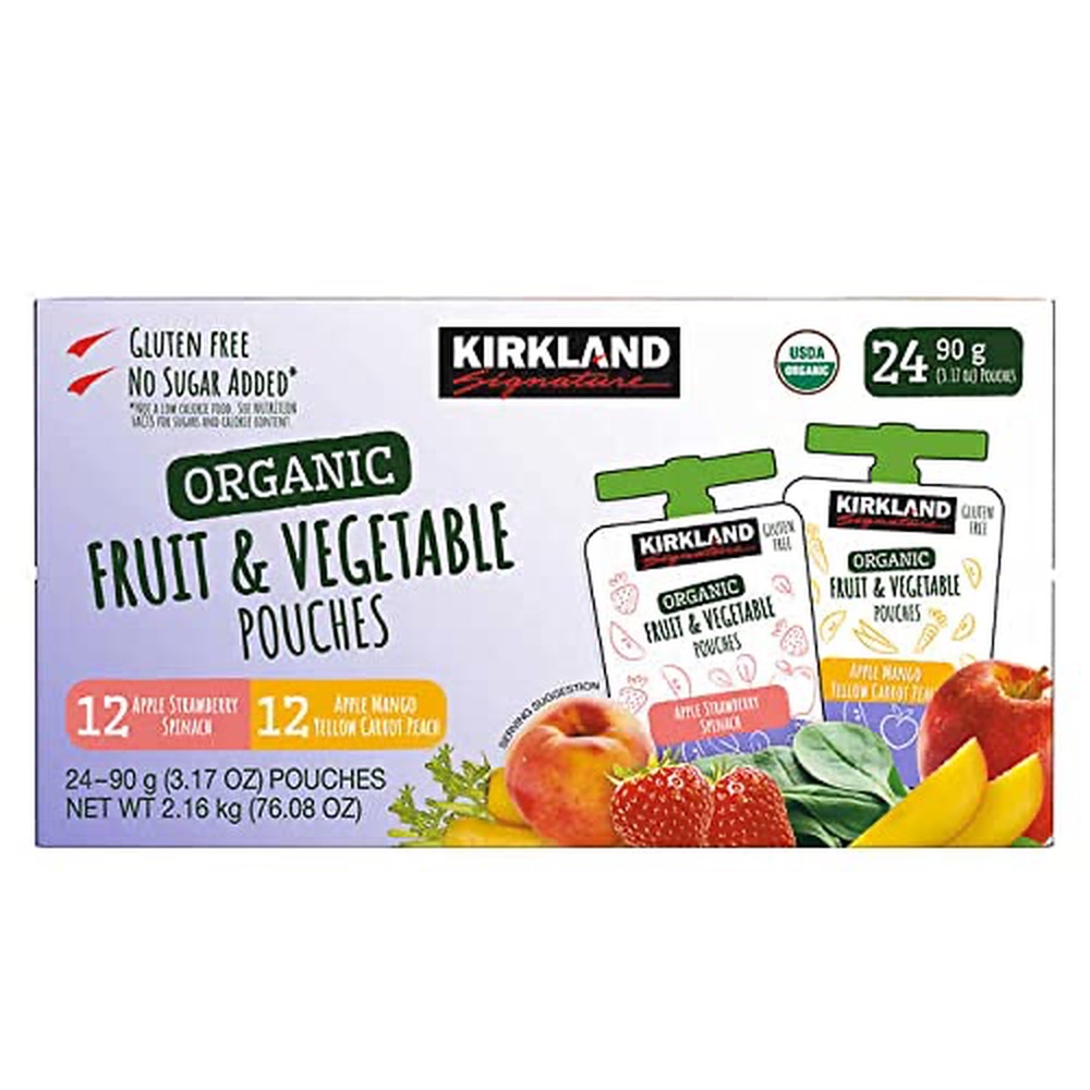 Kirkland Signature Organic Fruit and Vegetable Pouches 24-3.2 oz