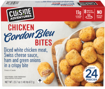 Cuisine Adventures Chicken Cordon Bleu Bites 24 oz