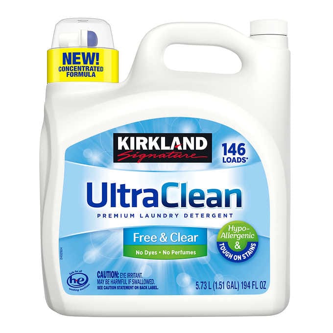 Kirkland Signature Ultra Clean Free & Clear HE Liquid Laundry Detergent 194 oz