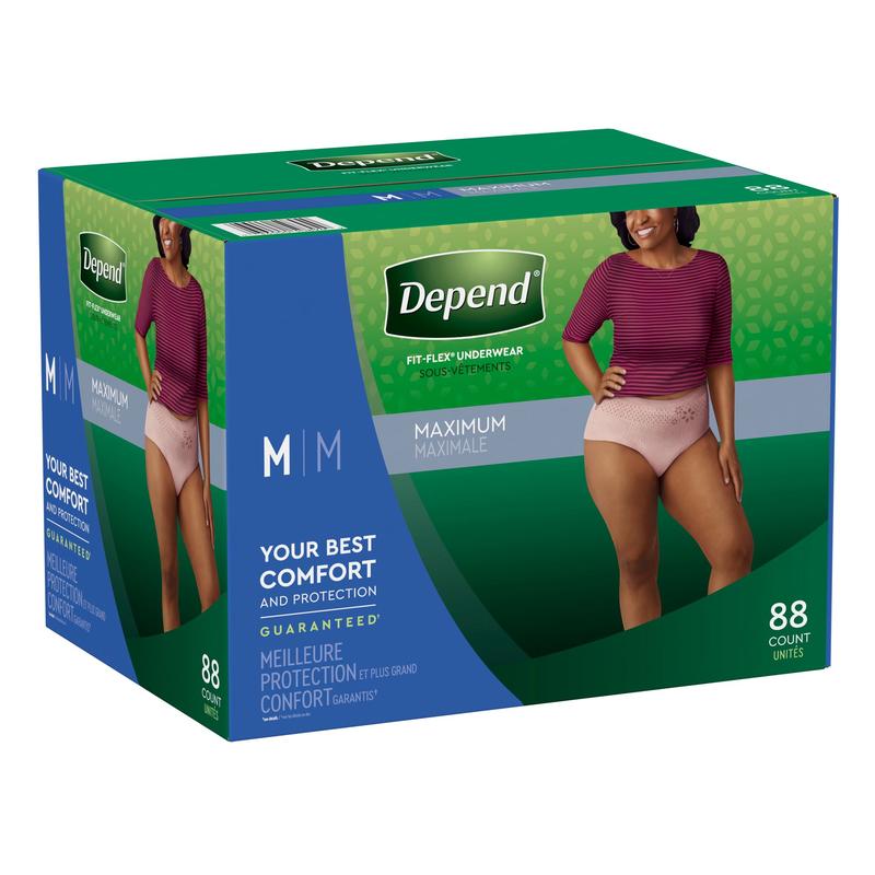 Depend Fit-Flex Underwear Womens Medium 88 ct